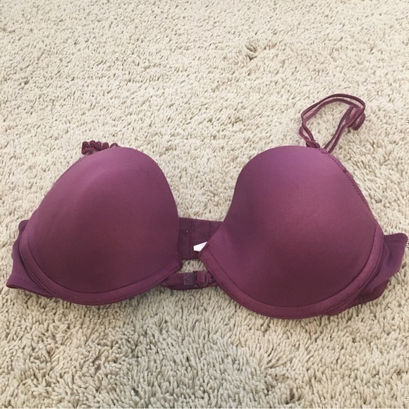 Purple plum colored Lily of France size 34C padded bra - Picture 1 of 9